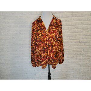 Chadwicks Women's 20W Plus Collared Button Up Long Sleeve Sheer WAT16XE